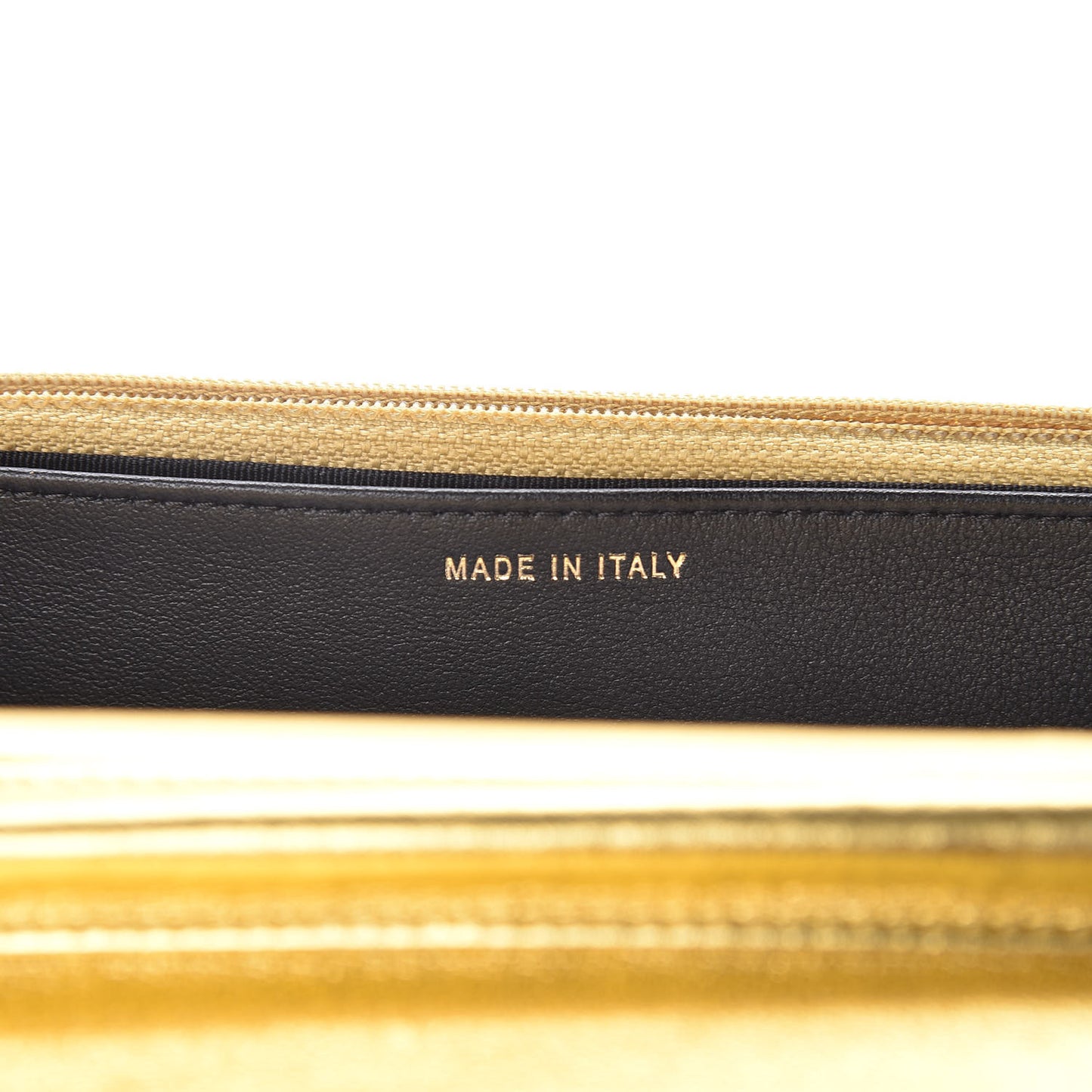 Metallic Calfskin Crocodile Embossed Cocodile Wallet On Chain WOC Gold