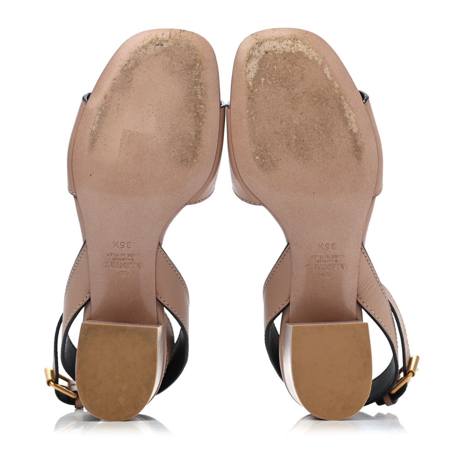 Grainy Cowhide VLogo 60mm Sandals 36.5 Rose Cannelle