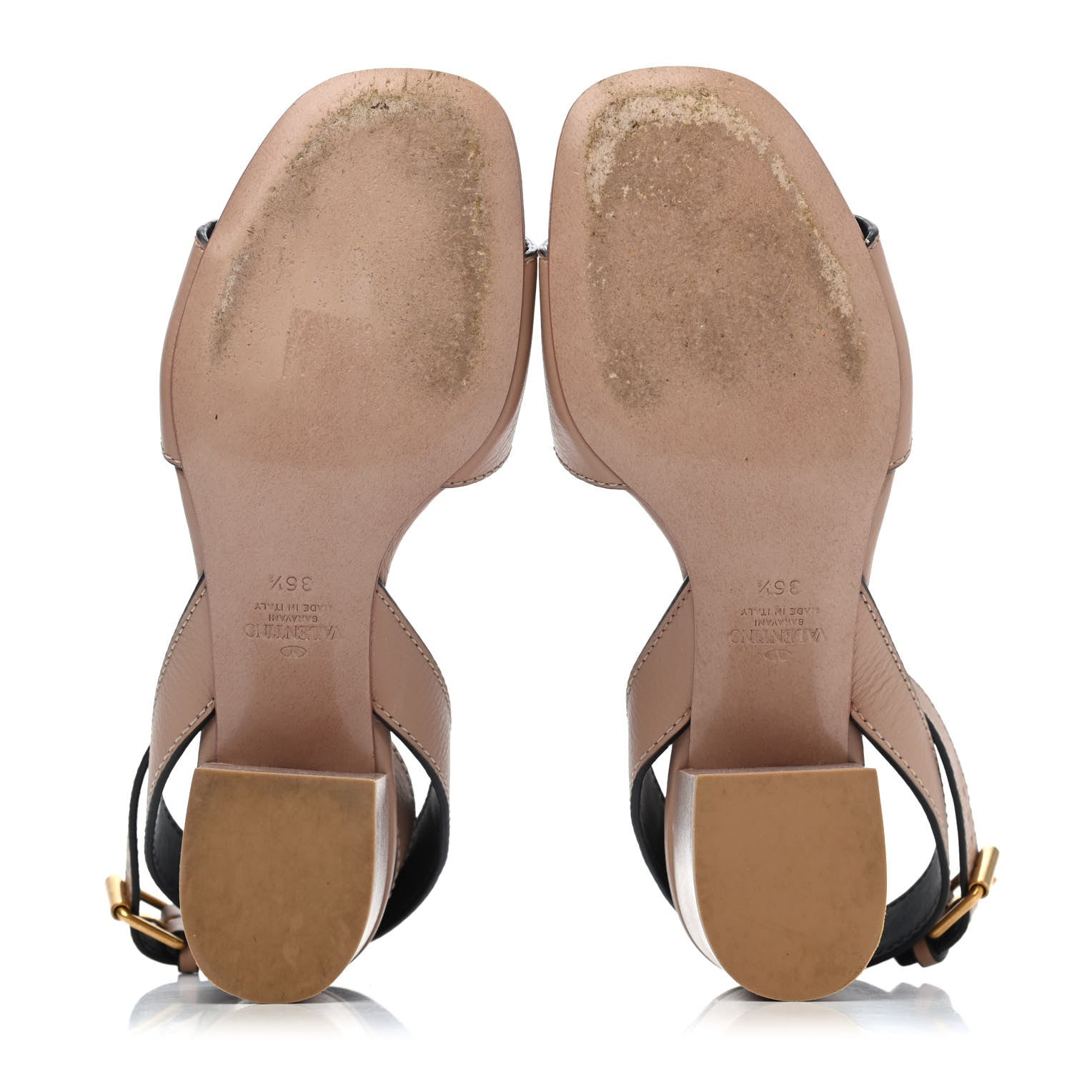 Valentino Garavani Grainy Cowhide VLogo 60mm Sandals 36.5 Rose Cannelle 4 of 4