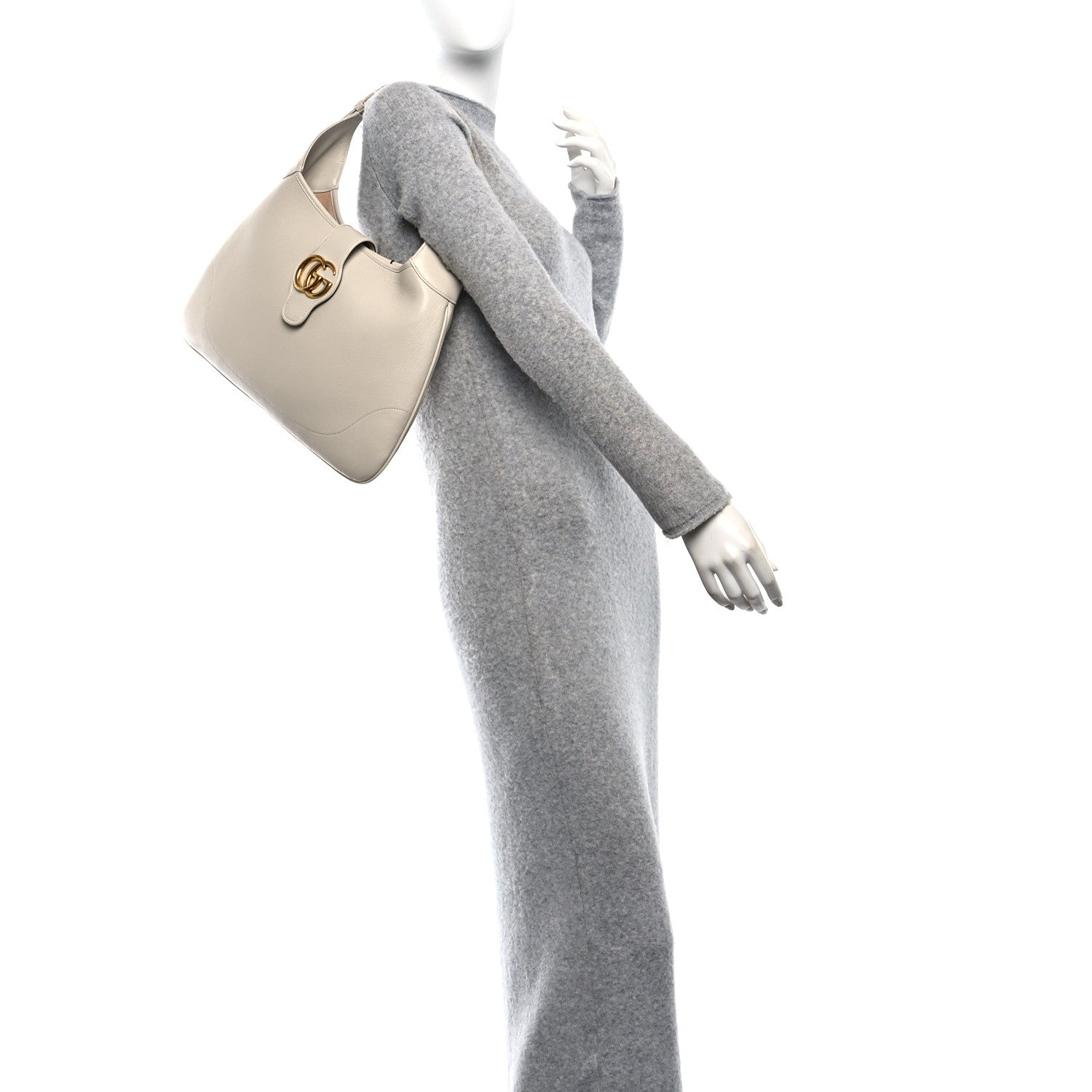 Gucci Goatskin Medium Aphrodite Shoulder Bag Mystic White 2 of 10