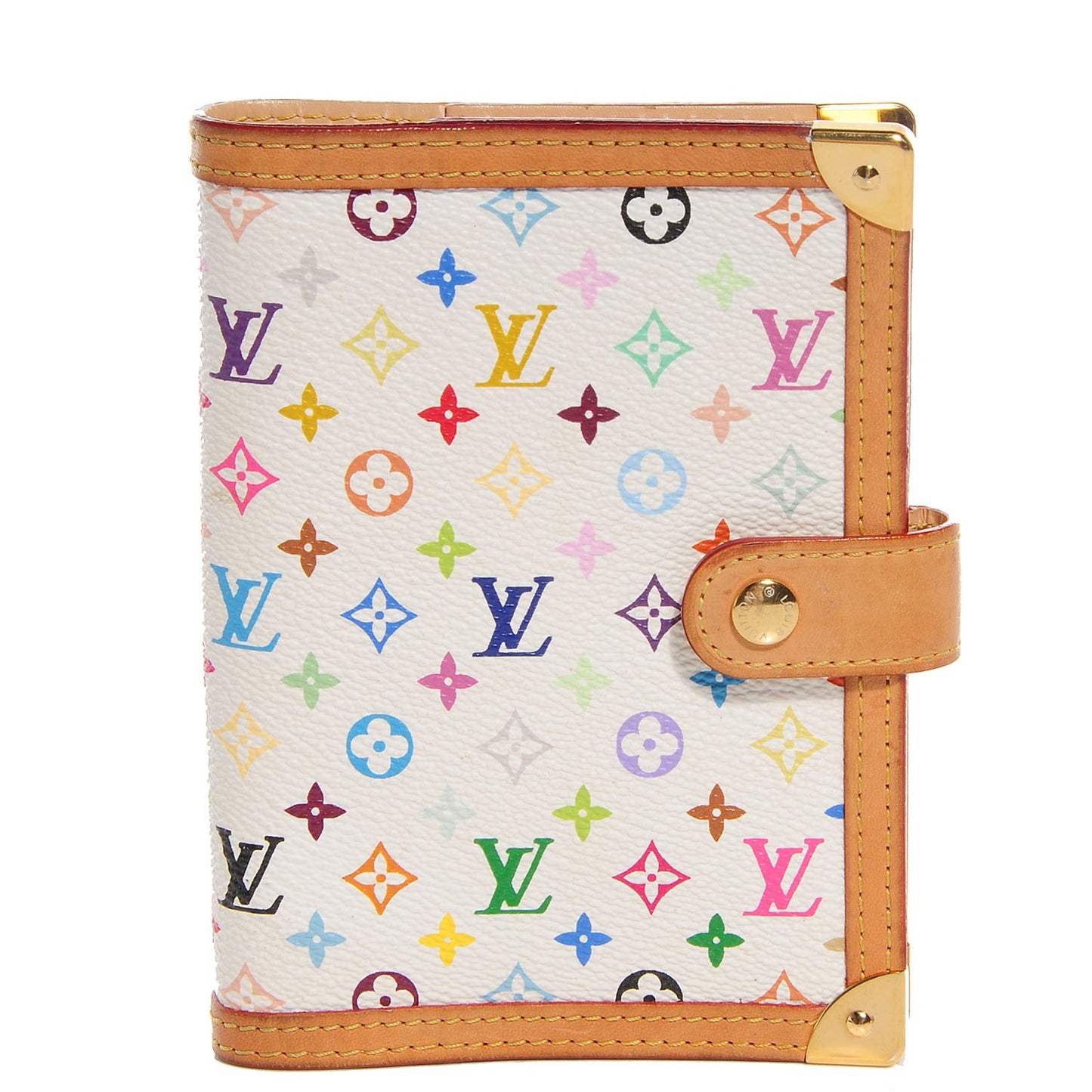 Monogram Multicolor Small Ring Agenda Cover White