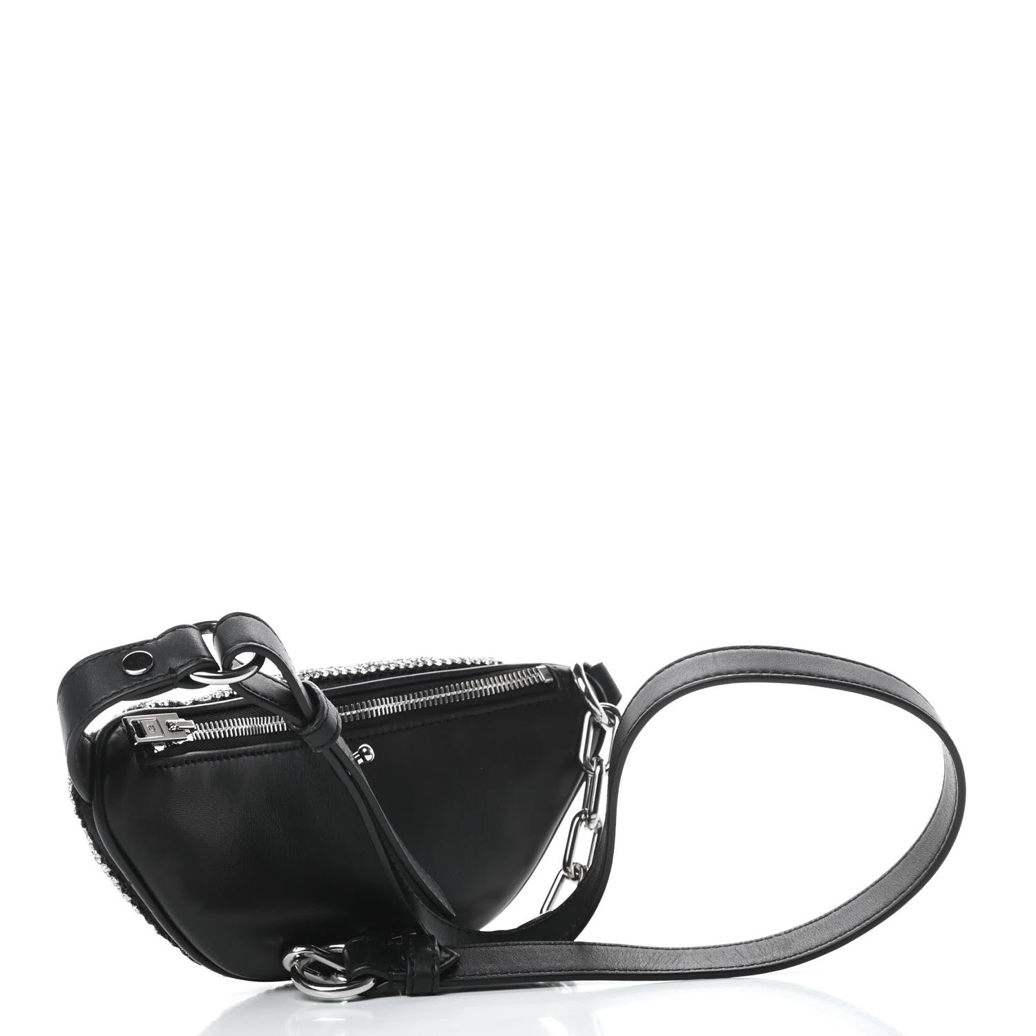 Alexander Wang Rhinestone Mesh Mini Attica Belt Bag Black 3 of 9
