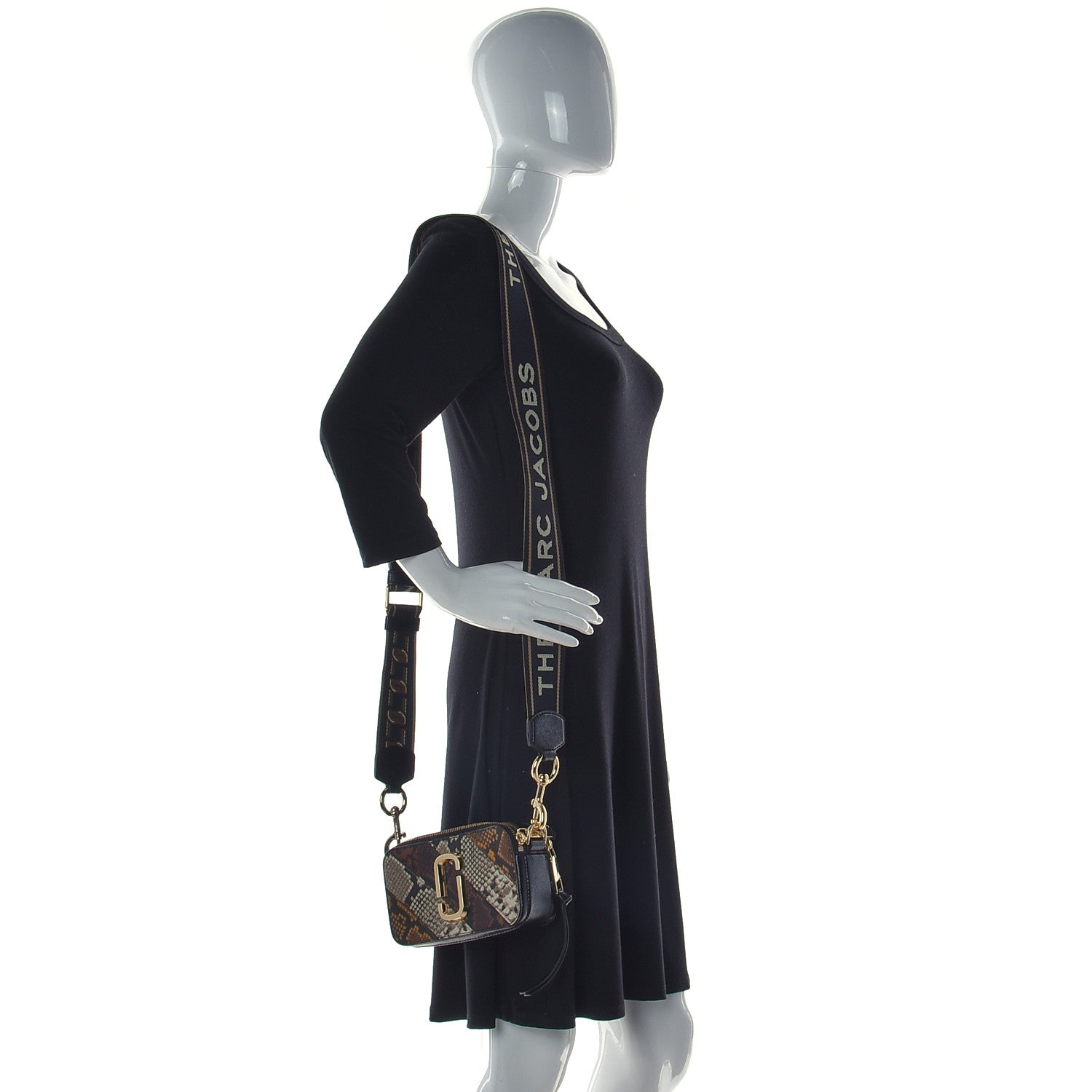 Marc Jacobs Calfskin Snake Embossed Snapshot Camera Bag 2 of 12