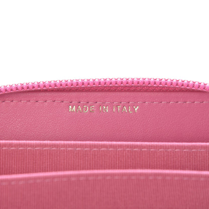 Chanel Caviar Quilted Boy Zip Around Coin Purse Wallet Dark Pink 6 of 9