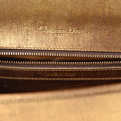 Christian Dior Metallic Brushed Calfskin Small Diorama Flap Bag Gold 9 of 12