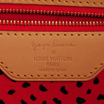 Louis Vuitton Monogram Kusama Waves Neverfull MM Red 6 of 7