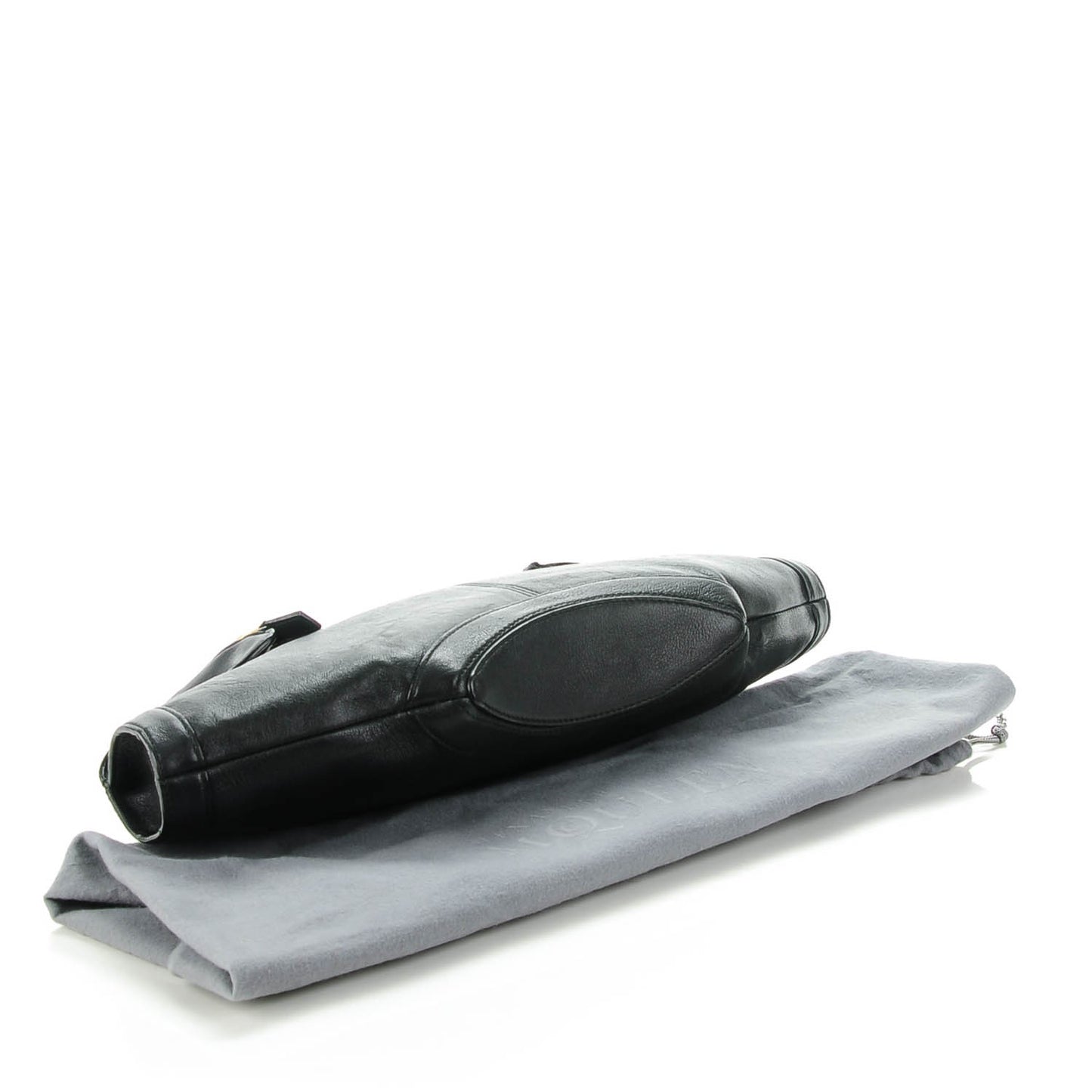 Leather De Manta Clutch Black
