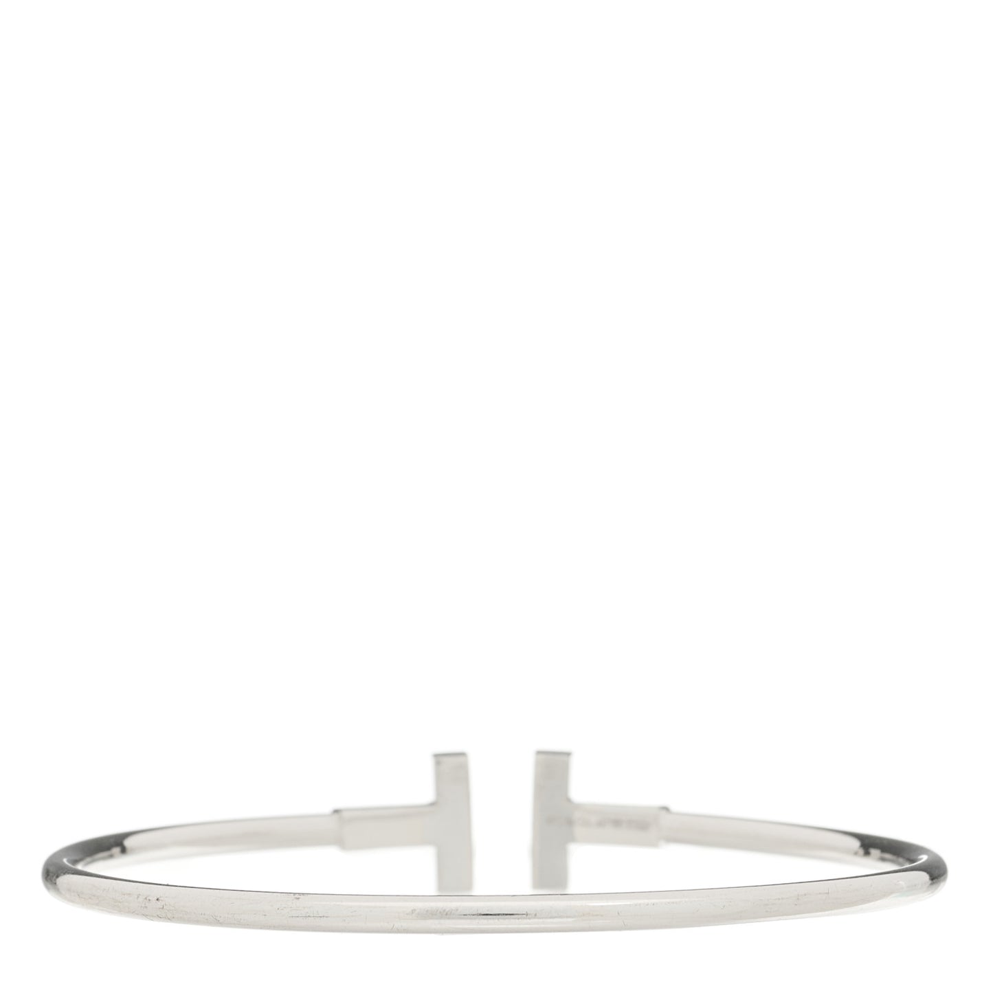 18K White Gold Ruby T Wire Bracelet