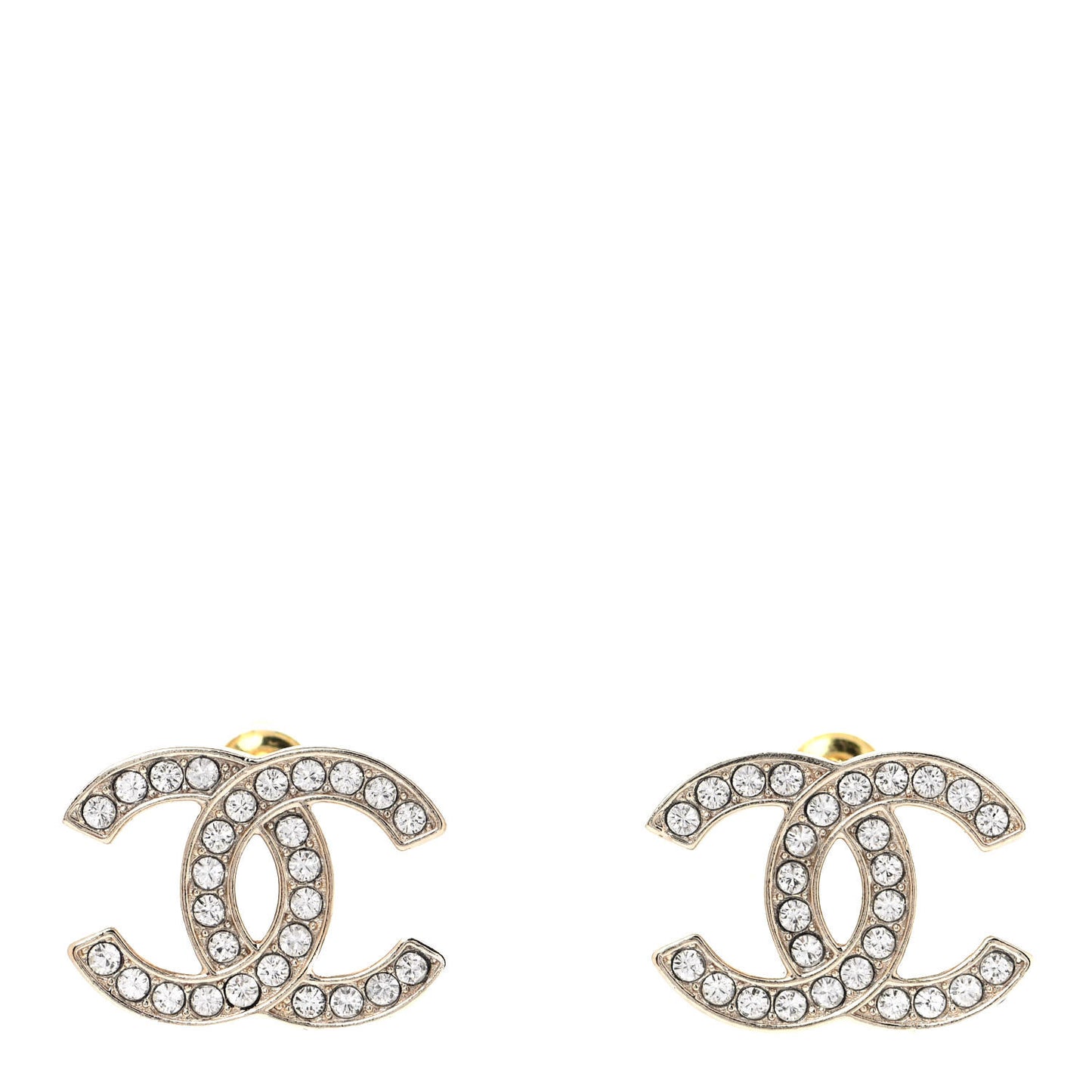 Crystal CC Earrings Gold