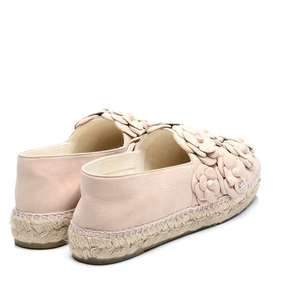 Chanel Suede Camellia CC Espadrilles 39 Pink 4 of 10