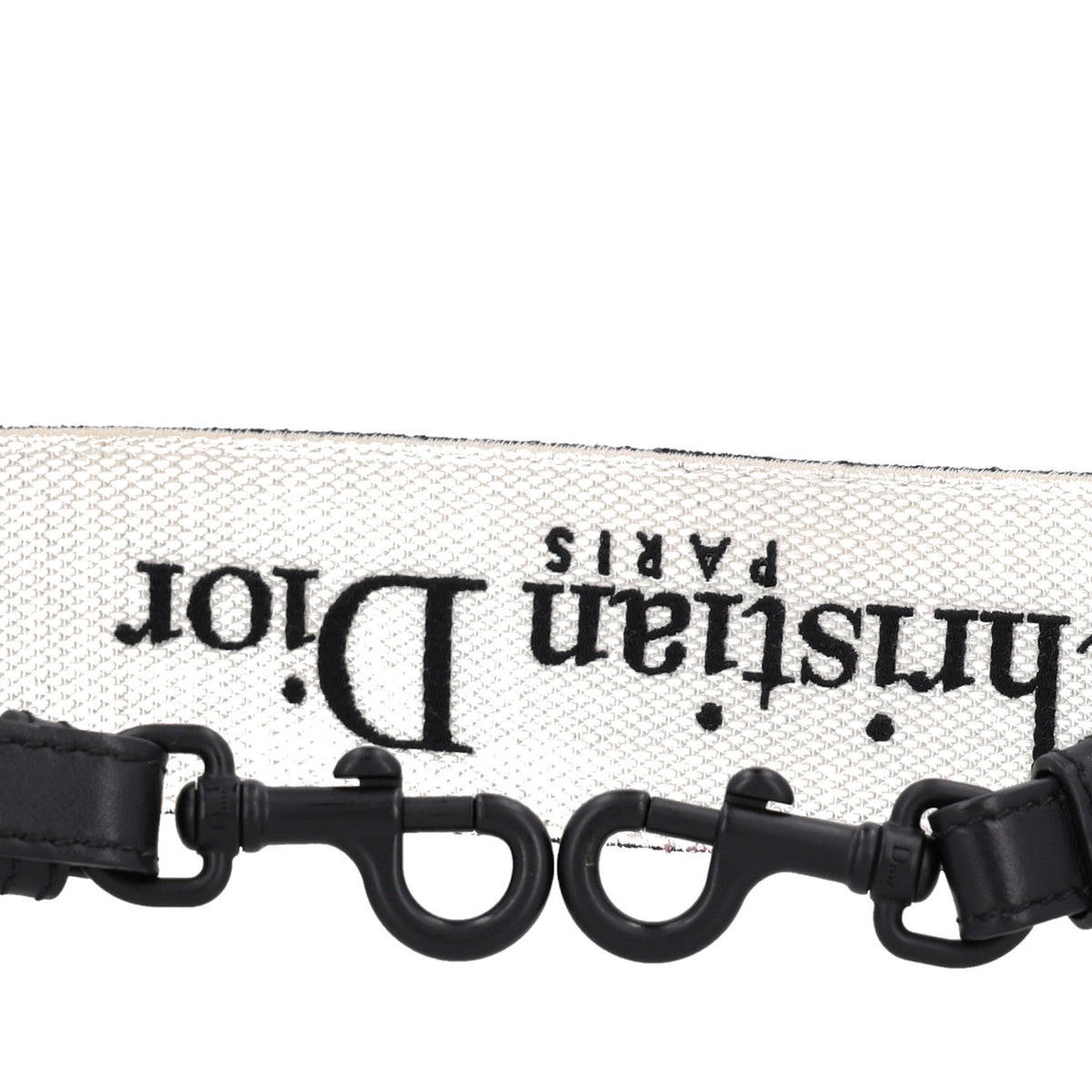 Canvas Embroidered Shoulder Strap Black Ultramatte