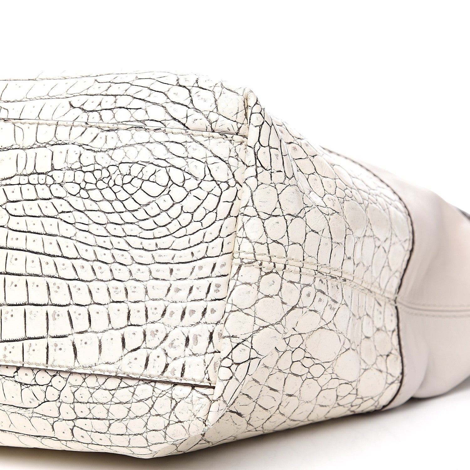 Givenchy Calfskin Crocodile Embossed Medium Nightingale Off White 9 of 16