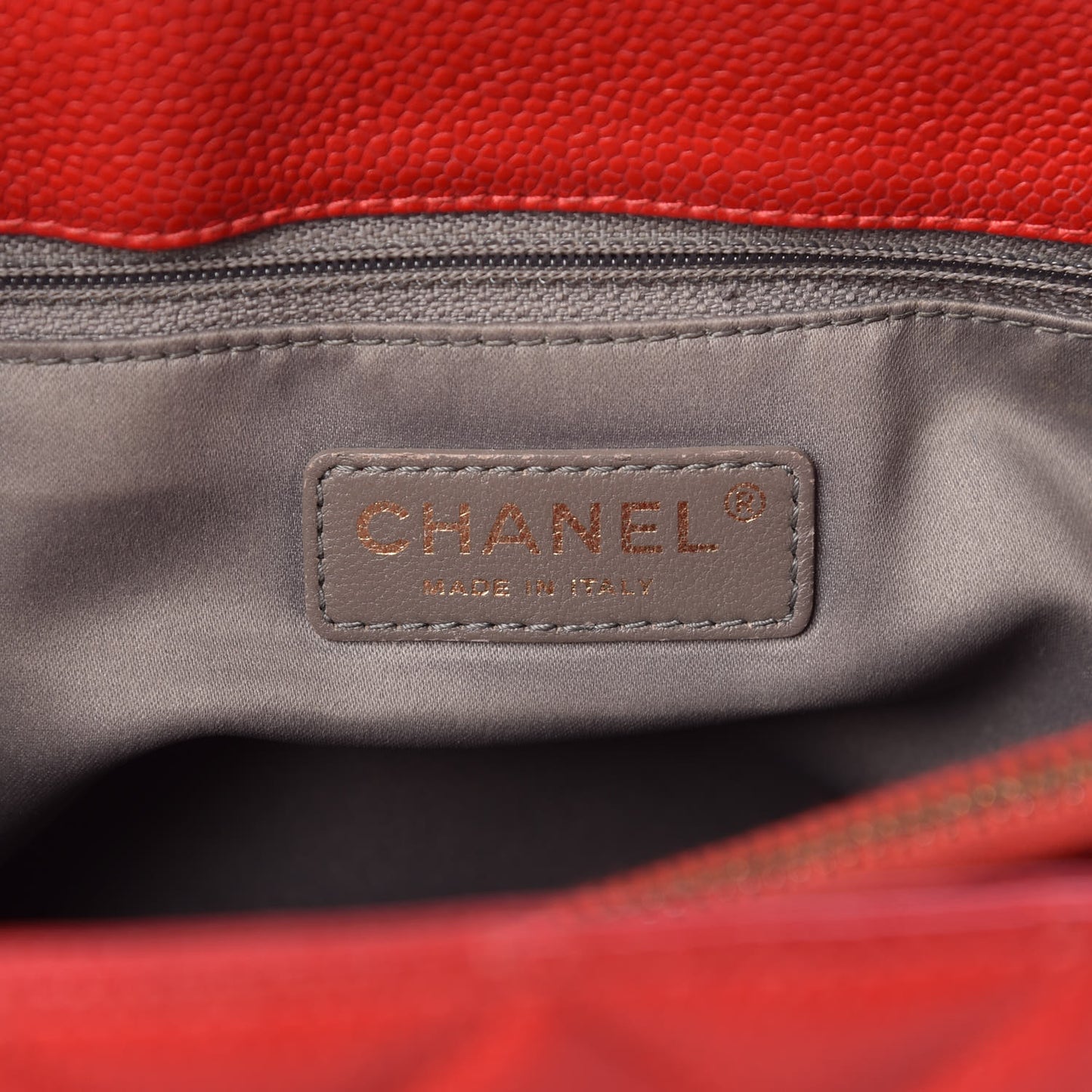 Caviar Quilted Grand Shopping Tote GST Red