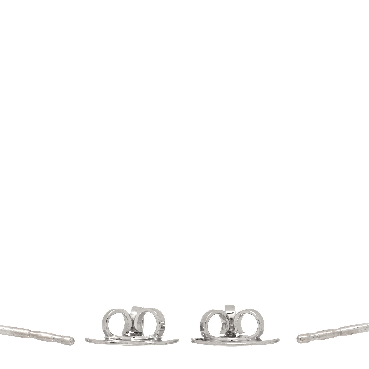 Roberto Coin 18K White Gold Diamond .46ctw Tulip Stud Earrings 3 of 4