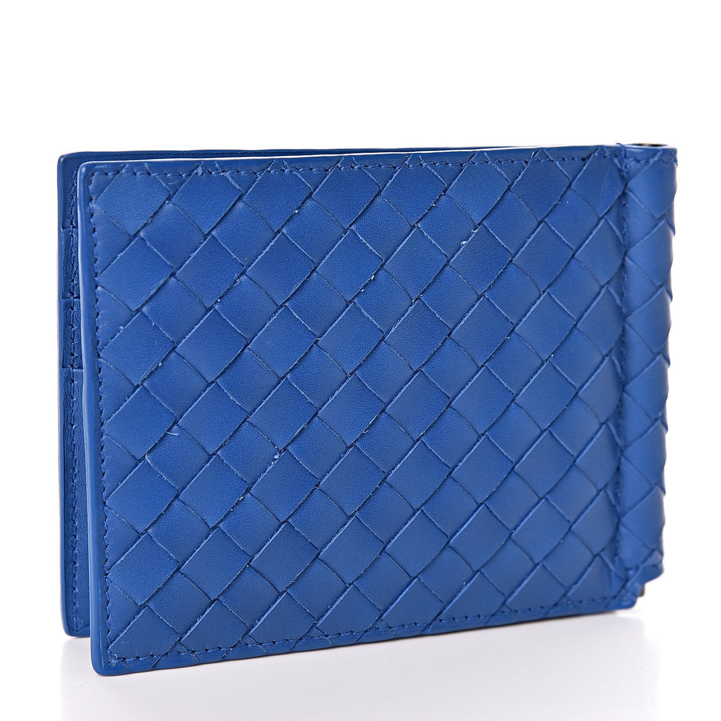Nappa Intrecciato Bi-Fold Wallet Bleuette