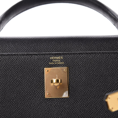 Hermes Epsom Kelly Sellier 32 Black 6 of 12
