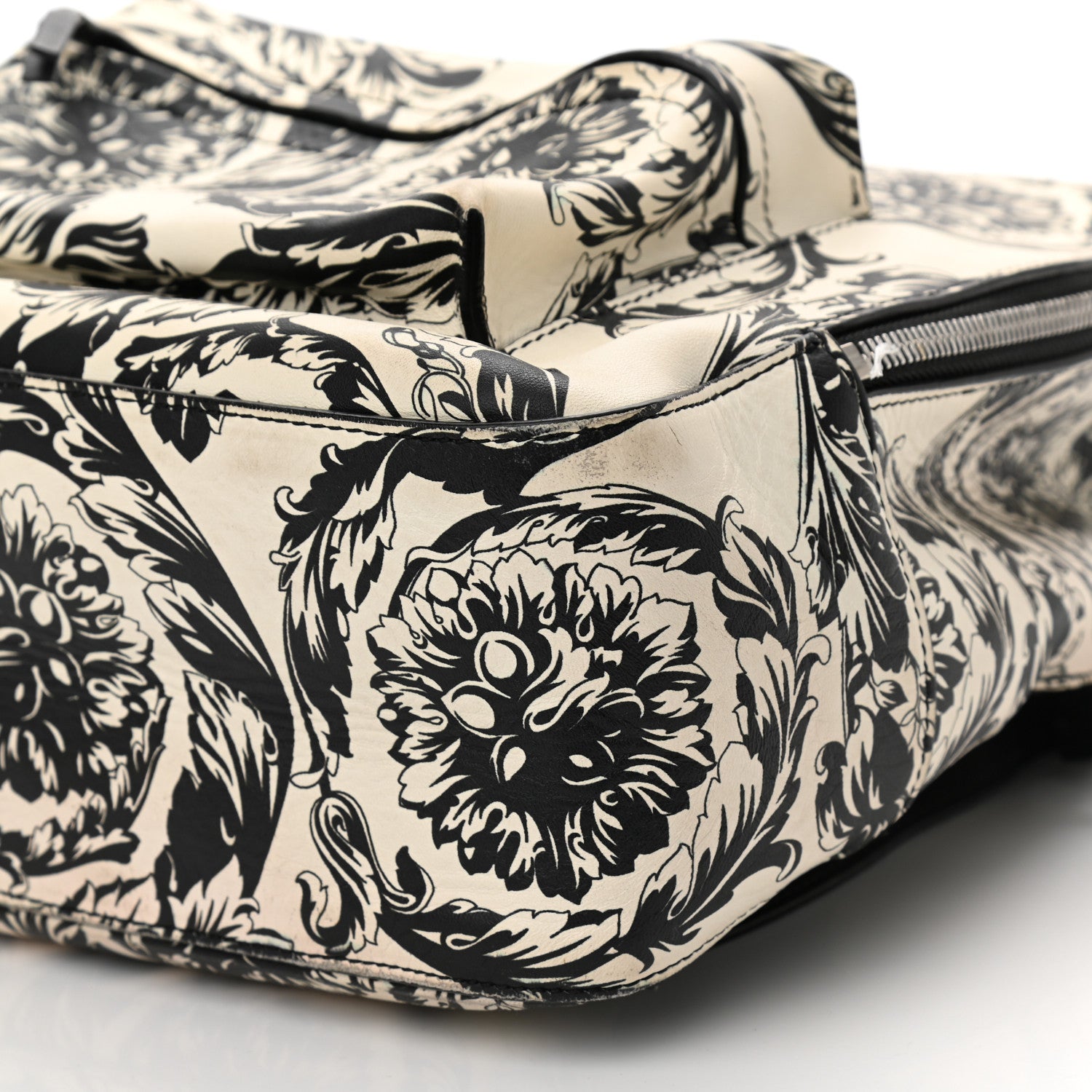 Versace Printed Calfskin La Medusa Backpack Black White 9 of 10