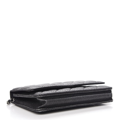 Chanel Perforated Lambskin Quilted Wallet On Chain WOC Black 4 of 11