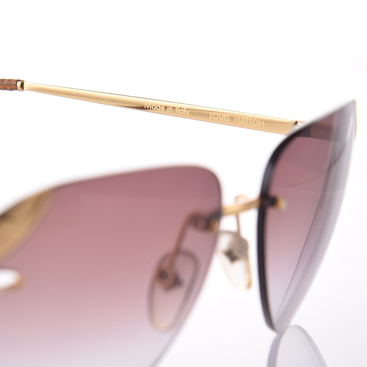 Louis Vuitton Lila Pilot Aviator Sunglasses Z0761U Brown 5 of 7