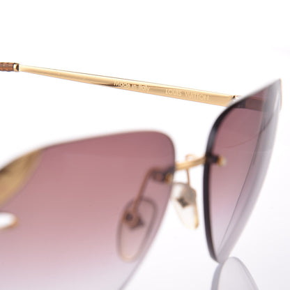 Louis Vuitton Lila Pilot Aviator Sunglasses Z0761U Brown 5 of 7