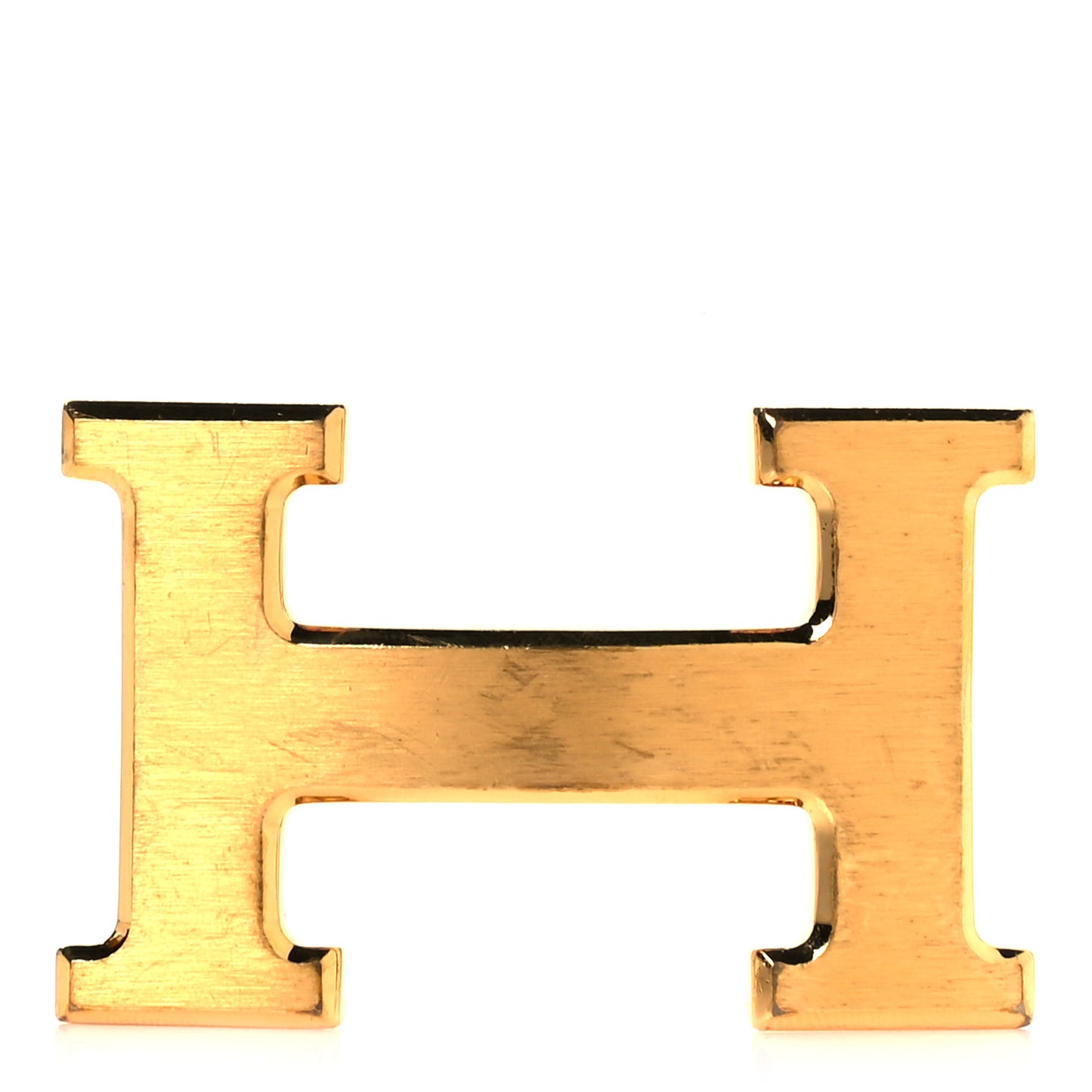 Brushed 32mm H Belt Buckle Gold