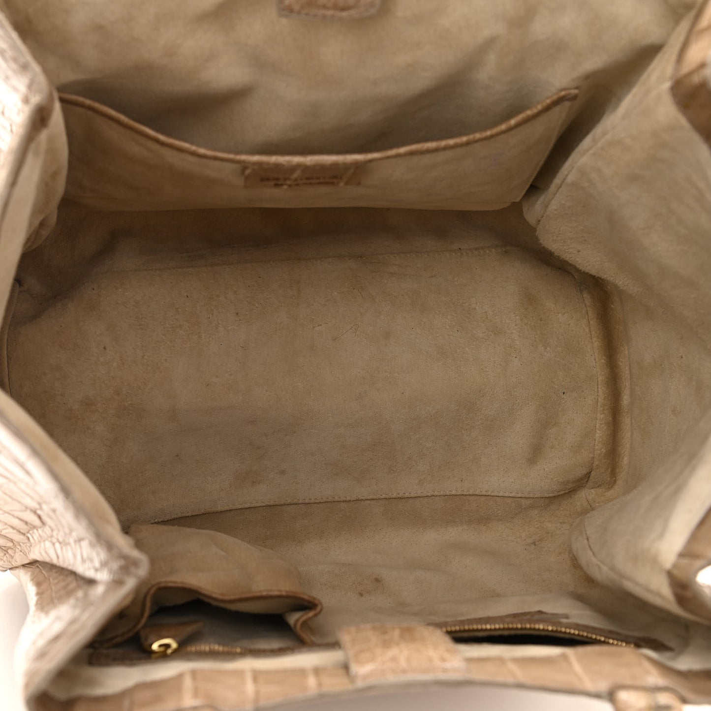 Crocodile Shoulder Bag Beige