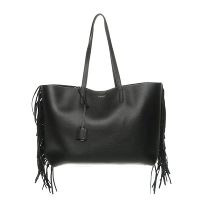 Saint Laurent Calfskin Large Fringe Shopping Tote Black 1 of 7