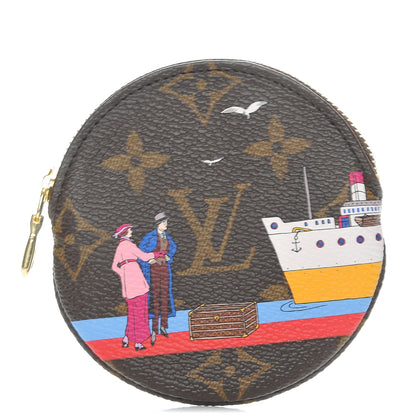 Louis Vuitton Monogram 2016 Christmas Animation Round Coin Purse Rouge 1 of 8