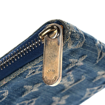 Louis Vuitton Denim Zip Compact Wallet Blue 10 of 11