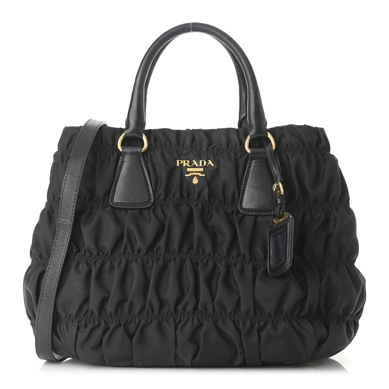 Prada Tessuto Nylon Gaufre Tote Black 1 of 11