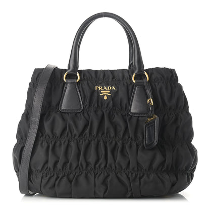 Prada Tessuto Nylon Gaufre Tote Black 1 of 11