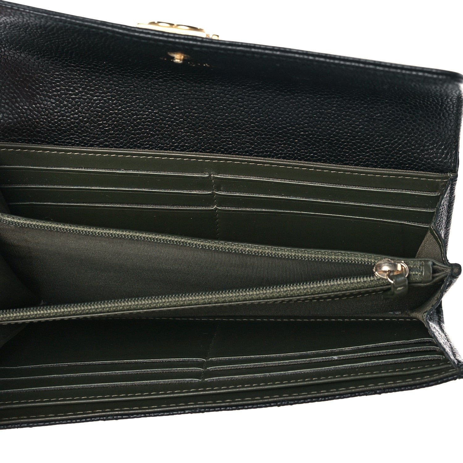 Chanel Caviar Quilted Large Boy Gusset Flap Wallet Black 5 of 9
