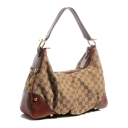 Gucci Monogram Medium Jockey Hobo Brown 3 of 7