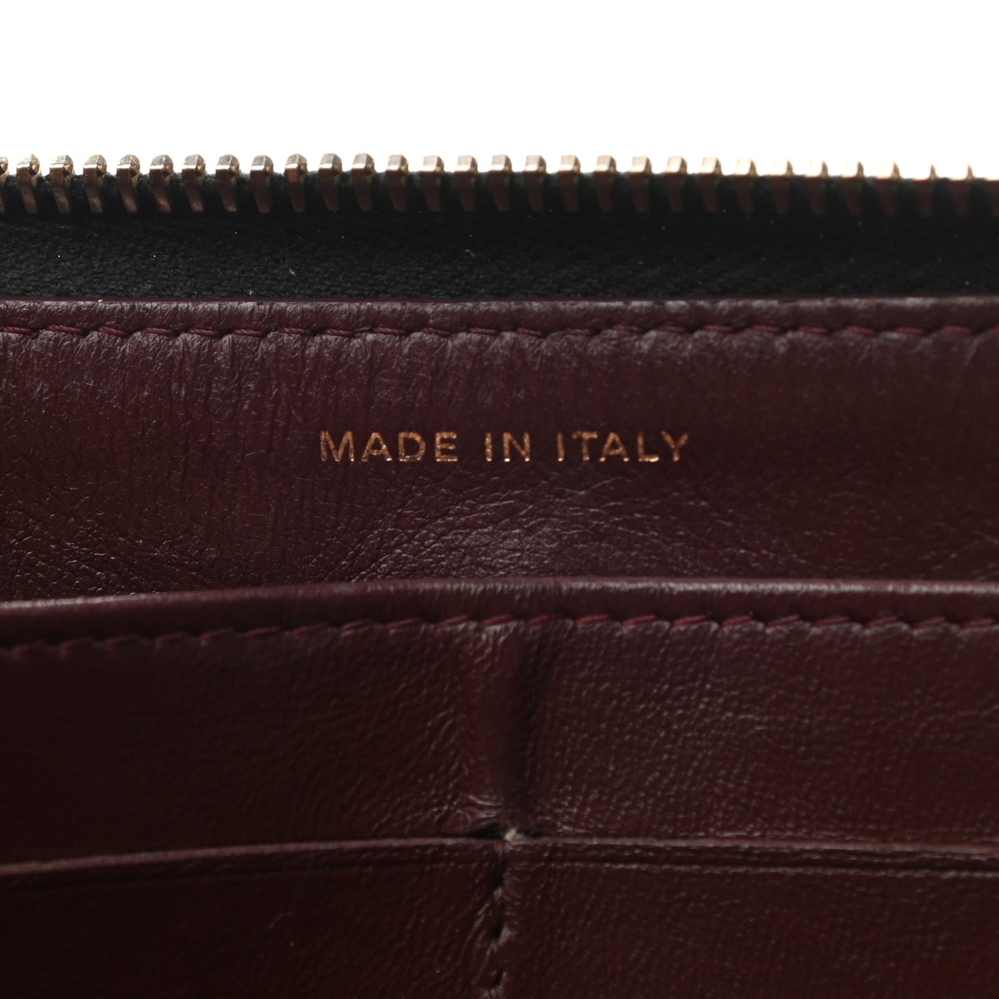 Lambskin Quilted Large Gusset Zip Around Wallet Black