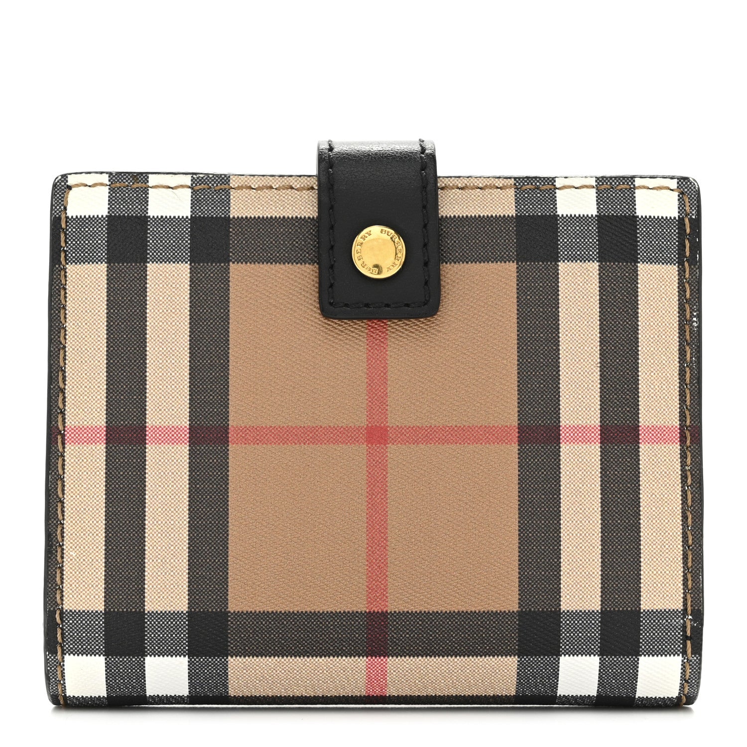 Burberry Coated Canvas Vintage Check Coin Purse Wallet  Black 1 of 9