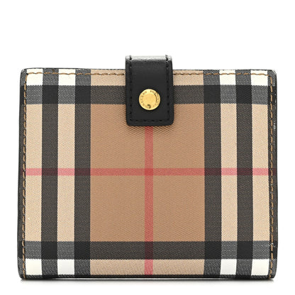 Burberry Coated Canvas Vintage Check Coin Purse Wallet  Black 1 of 9
