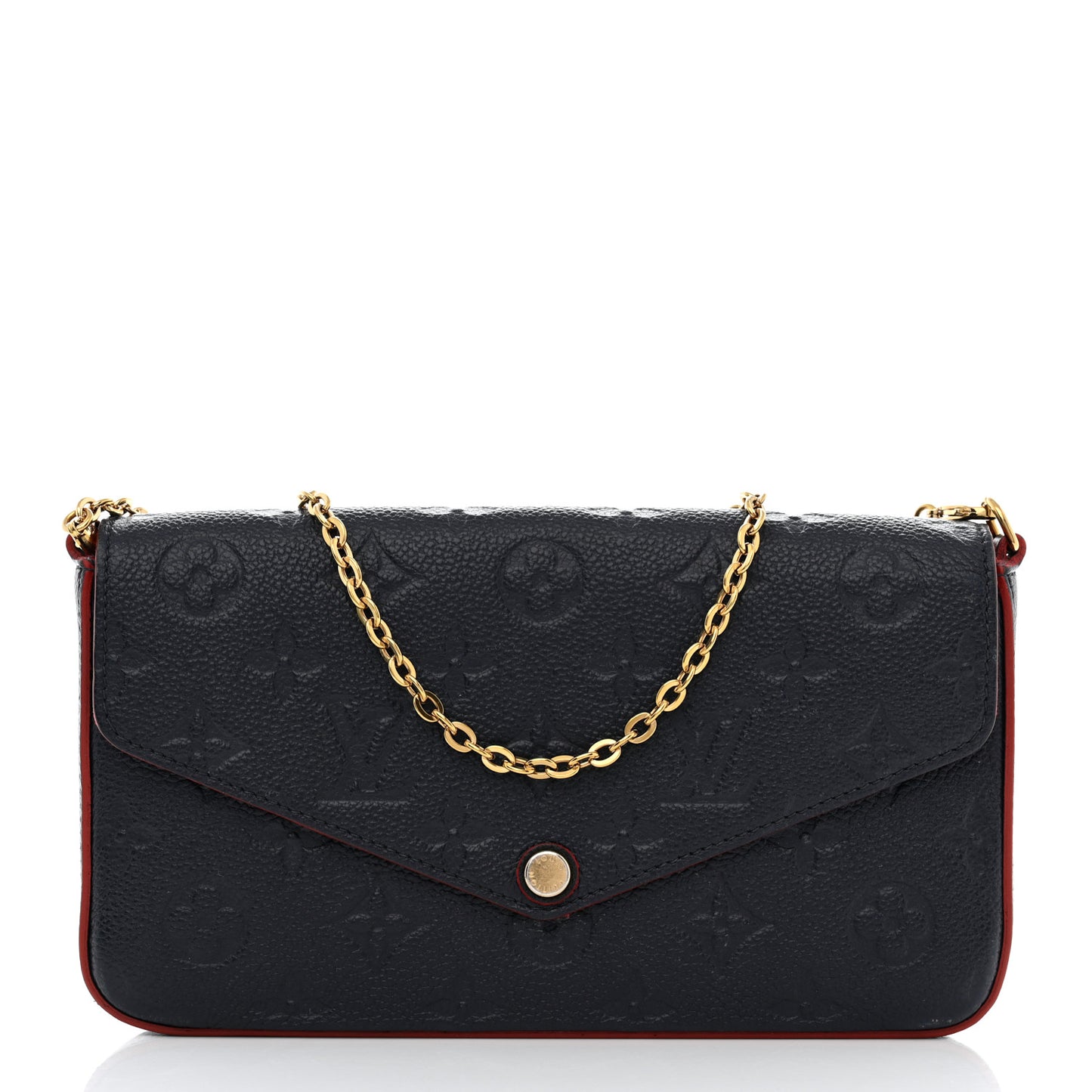 Empreinte Pochette Felicie Chain Wallet Marine Rouge