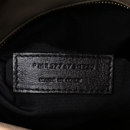 Saint Laurent Lambskin Quilted Medium Loulou Puffer Monogram Chain Satchel Dark Beige 7 of 11