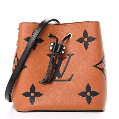 Louis Vuitton Empreinte Monogram Giant Crafty Neonoe MM Caramel Black 2 of 11