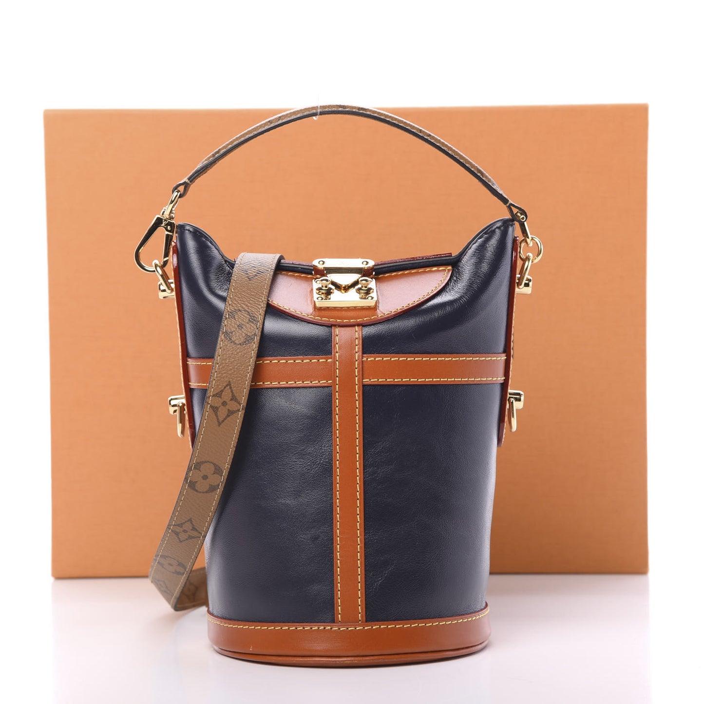 Calfskin Duffle Bag Navy