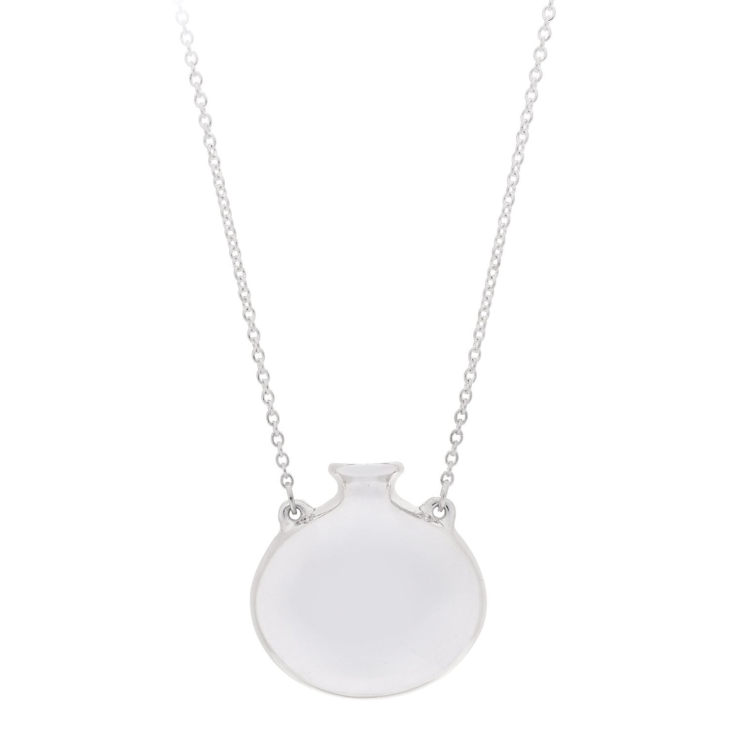 Tiffany Sterling Silver Small Elsa Peretti Bottle Pendant Necklace 1 of 6