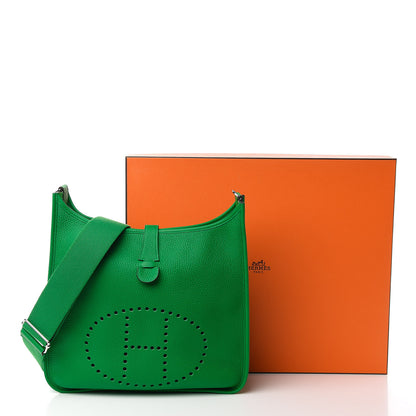 Hermes Taurillon Clemence Evelyne III GM Bambou 10 of 10