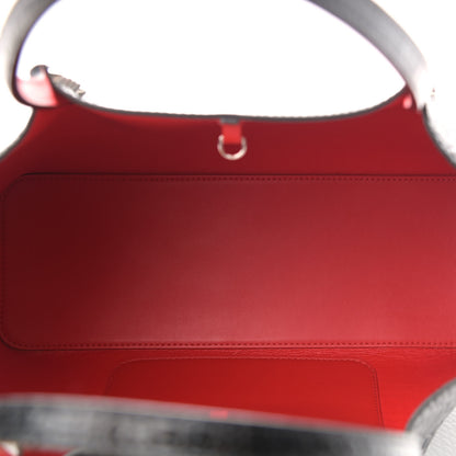 Christian Louboutin Crocodile Embossed Calfskin Spiked Small Cabarock Shopper Tote Black 5 of 10