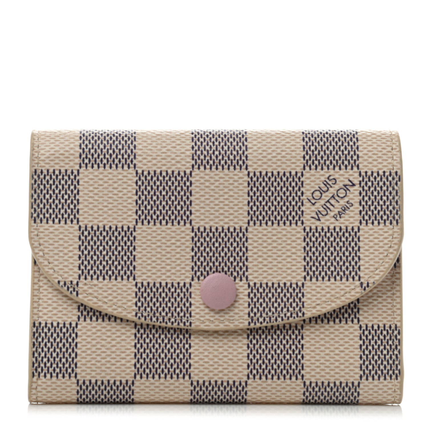 Louis Vuitton Damier Azur Rosalie Coin Purse Rose Ballerine 1 of 7