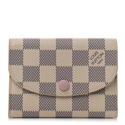 Louis Vuitton Damier Azur Rosalie Coin Purse Rose Ballerine 1 of 7