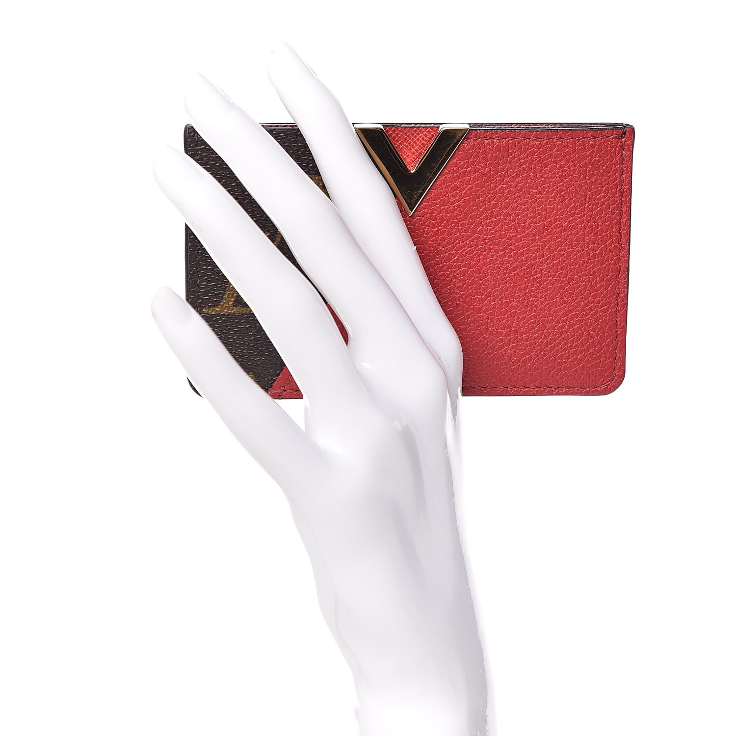 Louis Vuitton Calfskin Monogram Kimono Tote Card Holder Cherry 2 of 6