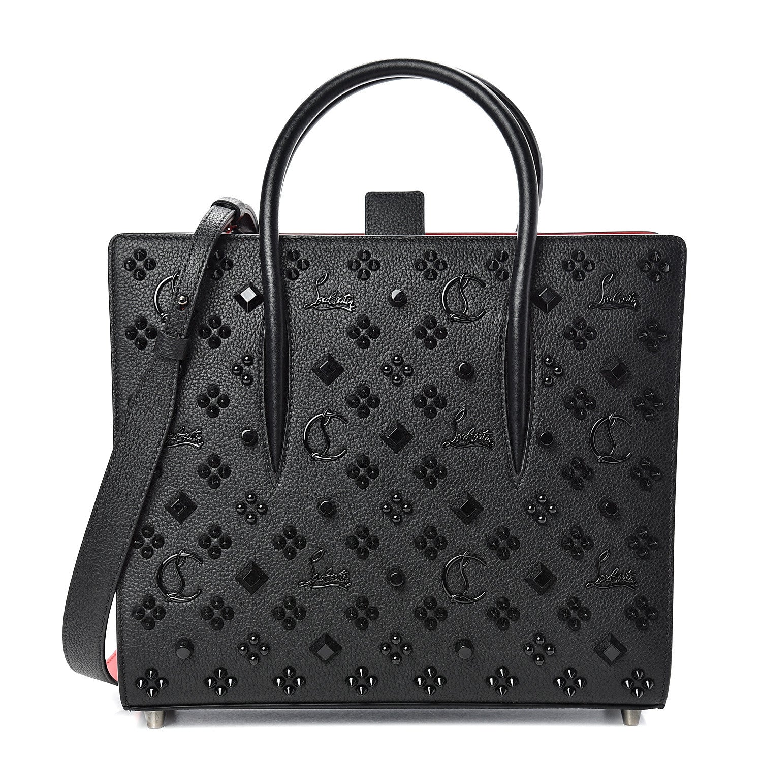 Christian Louboutin Calfskin Spikes Loubinthesky Medium Paloma Black 1 of 9