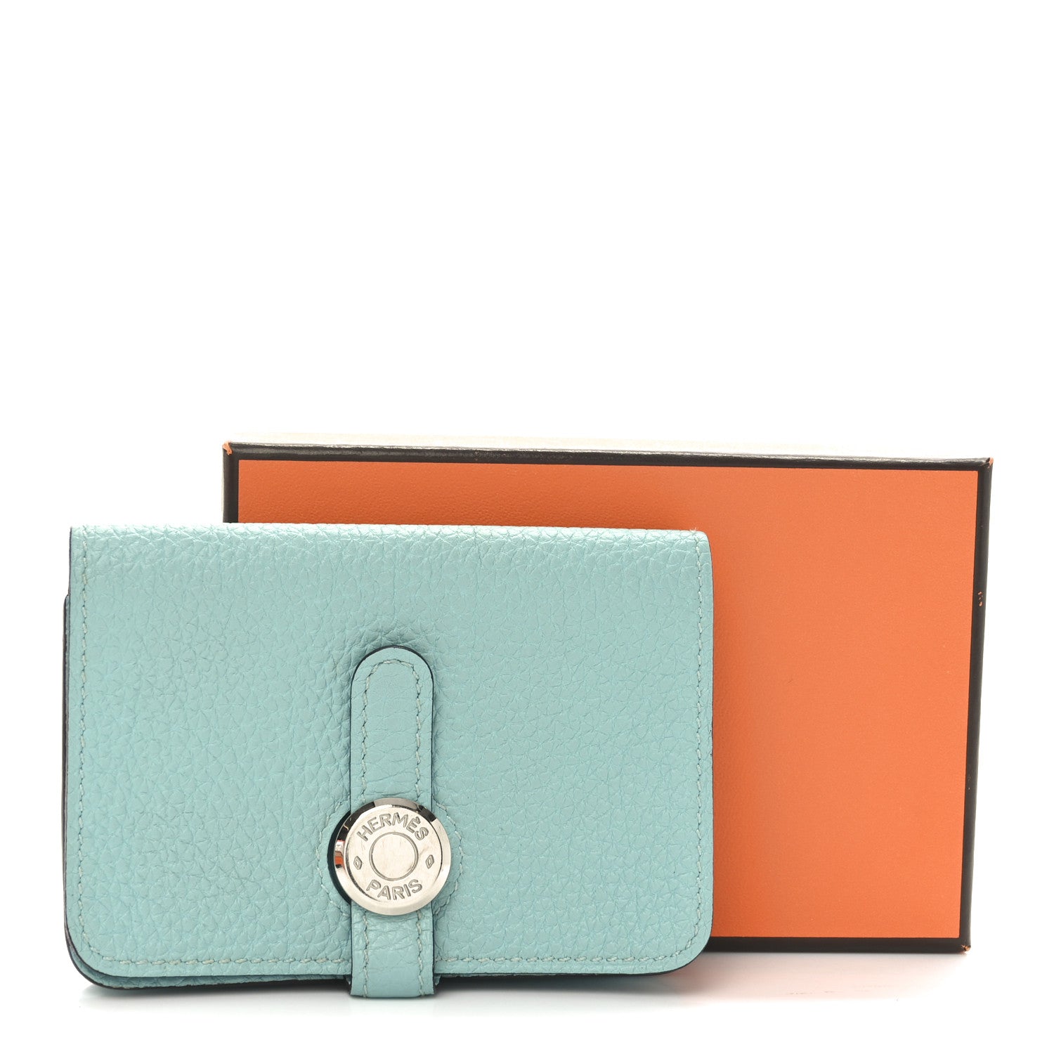 Hermes Togo Dogon Card Case Key Holder Bleu Atoll 1725164