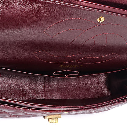 Chanel Calfskin 2.55 Reissue 227 Flap Metallic Dark Red 5 of 8