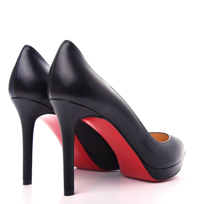 Christian Louboutin Shiny Nappa Pigalle Plato 100 Pumps 38 Black 4 of 10